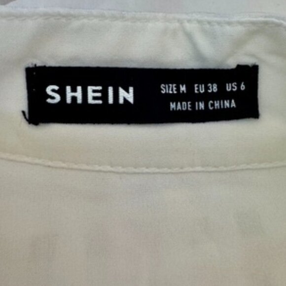 White 3/4 Puff Sleeve Maxi Dress - Picture 11 of 15